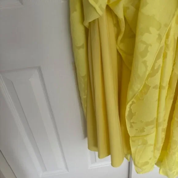 🌼 Jason Wu x ELOQUII Yellow Pleated Midi Dress – Size 18 - Picture 9 of 14